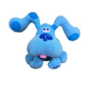 Vintage BLUES CLUES 8" PLUSH DOG Toy 1997 Tyco Pose A Blue Stuffed Animal Rare